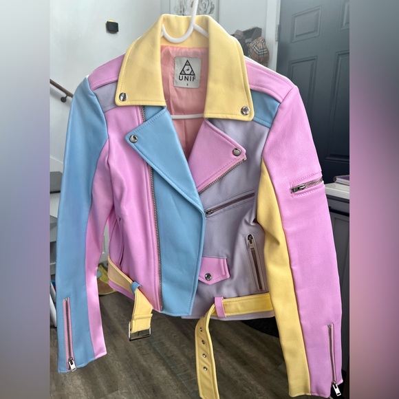 UNIF Jackets & Blazers - UNIF - Rare pastel moto jacket